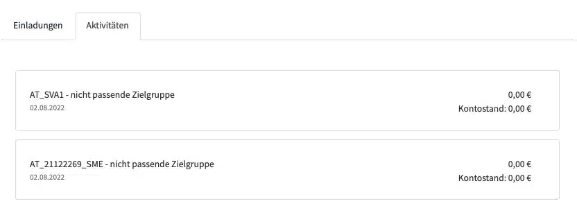 Mit Umfragen Geld verdienen – Auszug aus einem Umfrageportal