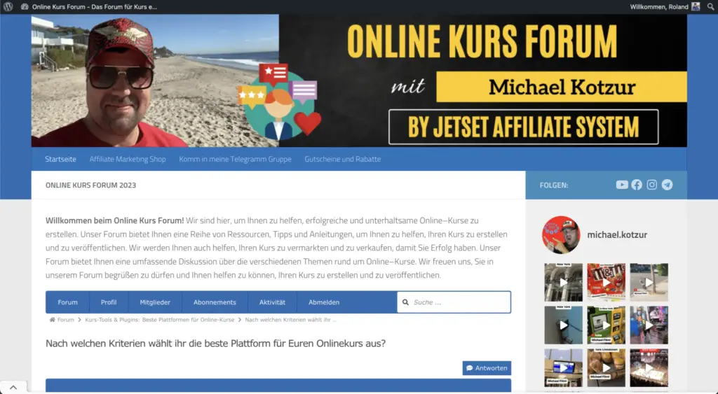 Online Kurs Forum - Super Affiliate System